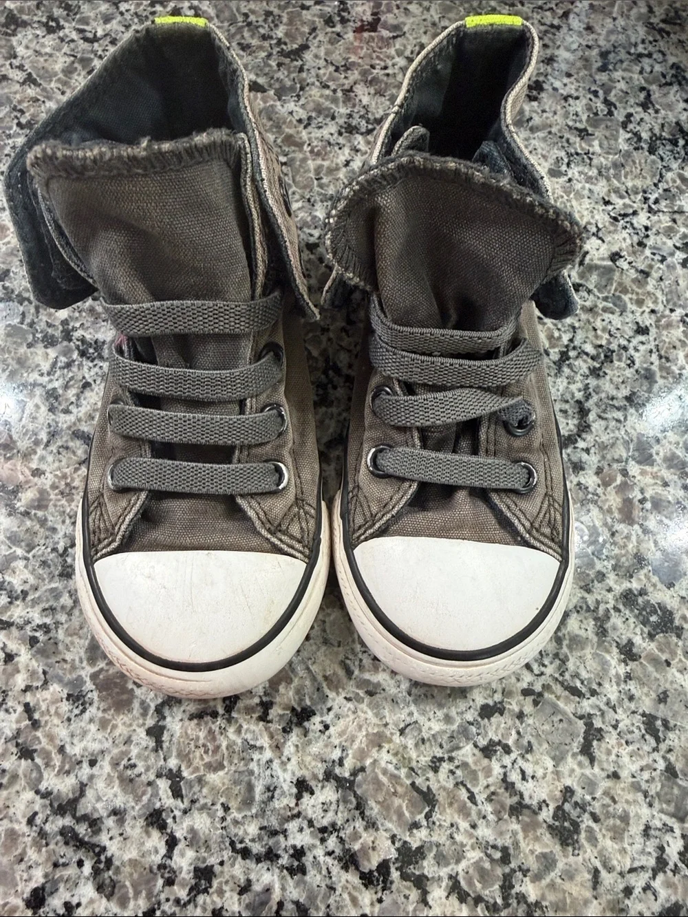 Converse Kids Brown Canvas High-Top Sneakers with White Toe Caps